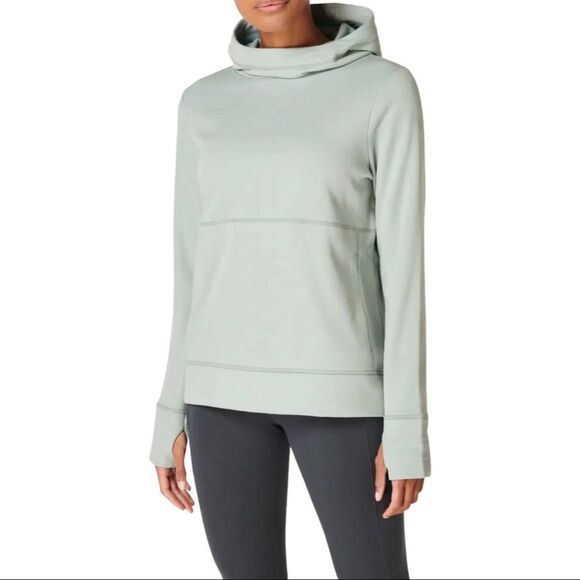 Sweaty Betty Galvanise Running Hoodie in Mirage Green, NWT - Picture 3 of 15
